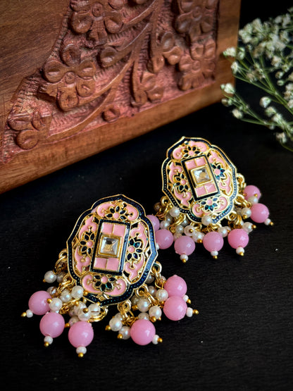 Traditional Meenakari Stud Earring