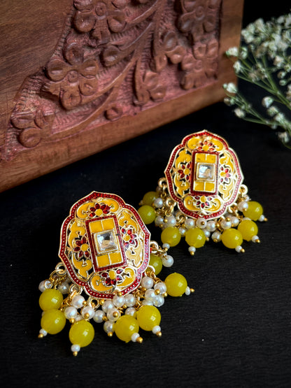 Traditional Meenakari Stud Earring