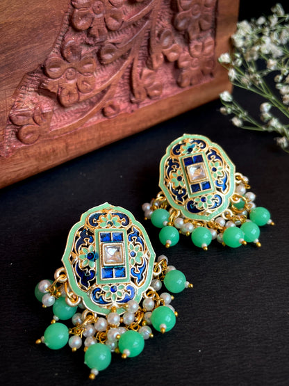 Traditional Meenakari Stud Earring