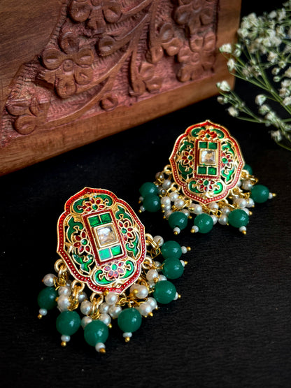 Traditional Meenakari Stud Earring