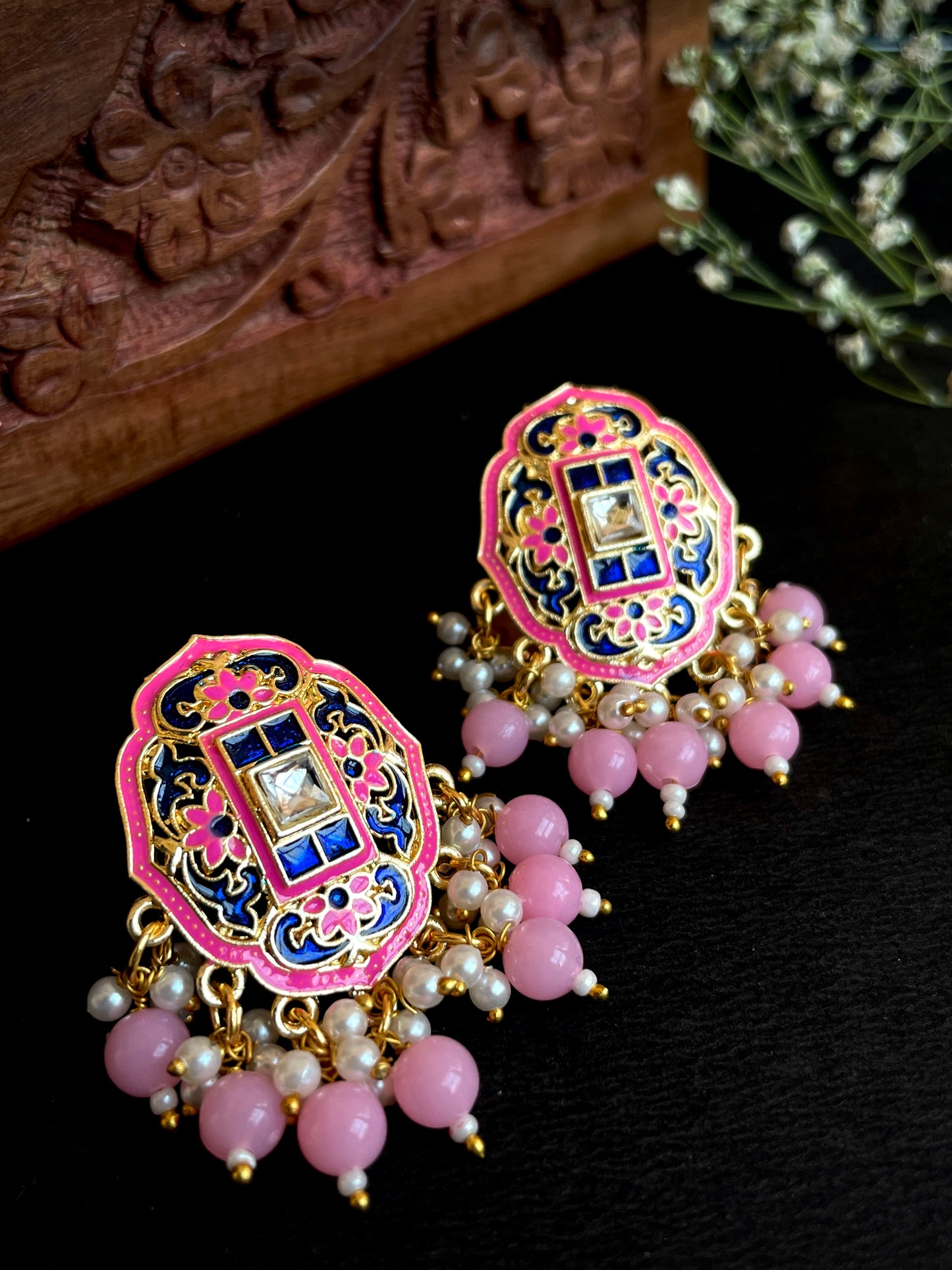 Traditional Meenakari Stud Earring