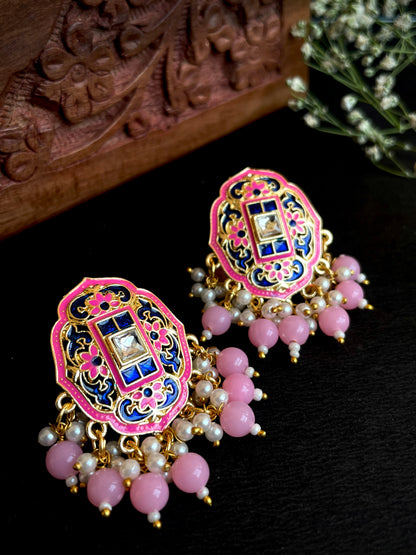 Traditional Meenakari Stud Earring