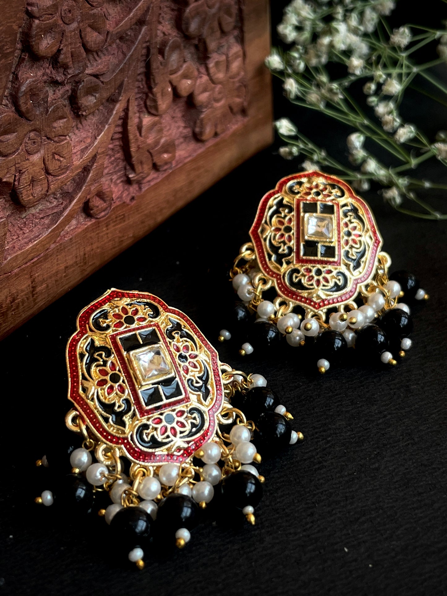 Traditional Meenakari Stud Earring