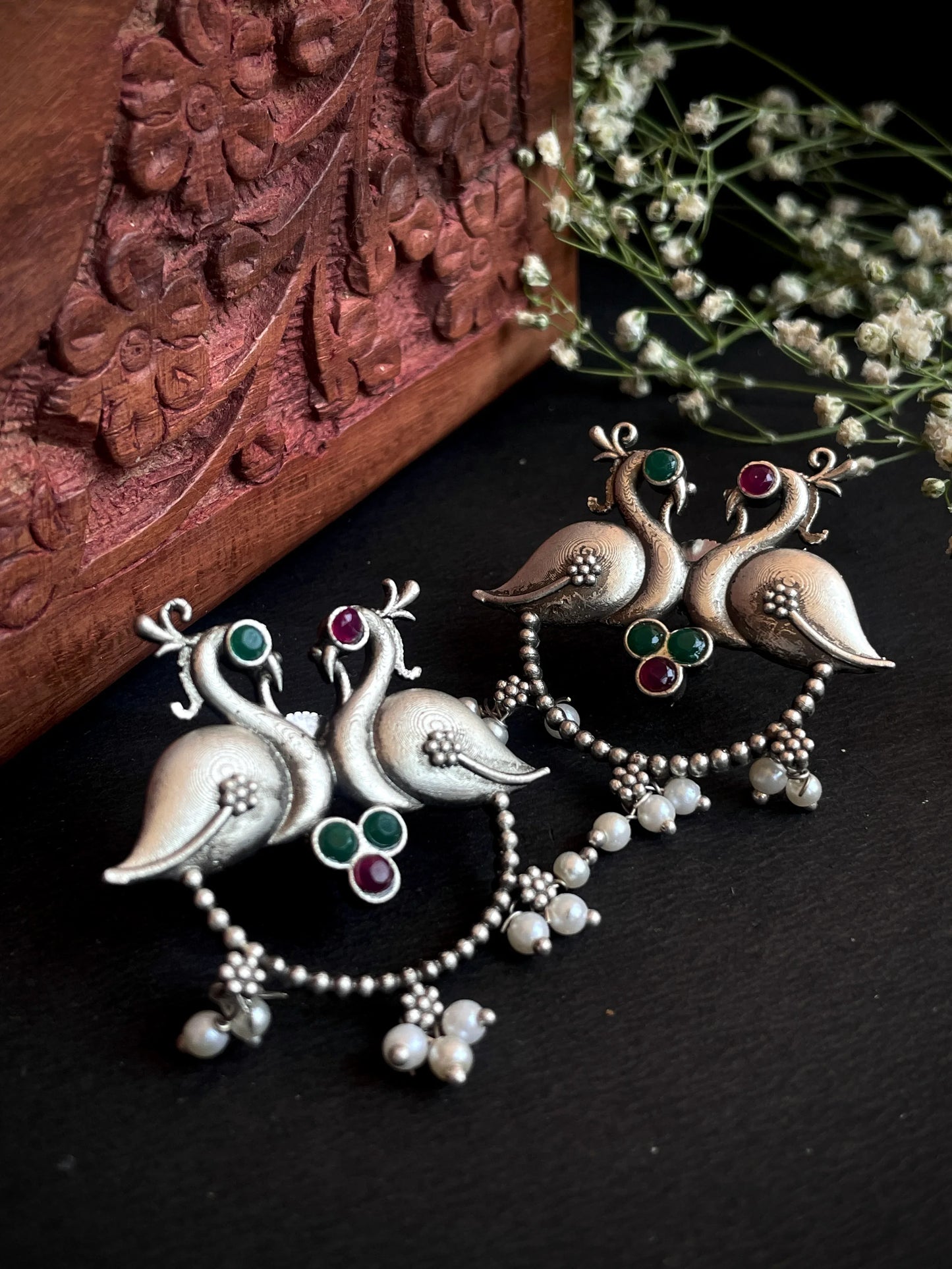 Silver Replica Bird Shape Stud Earring