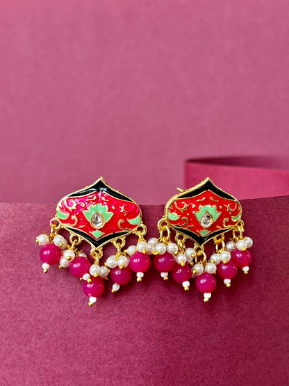 Meenakari Ethnic Stud Earring