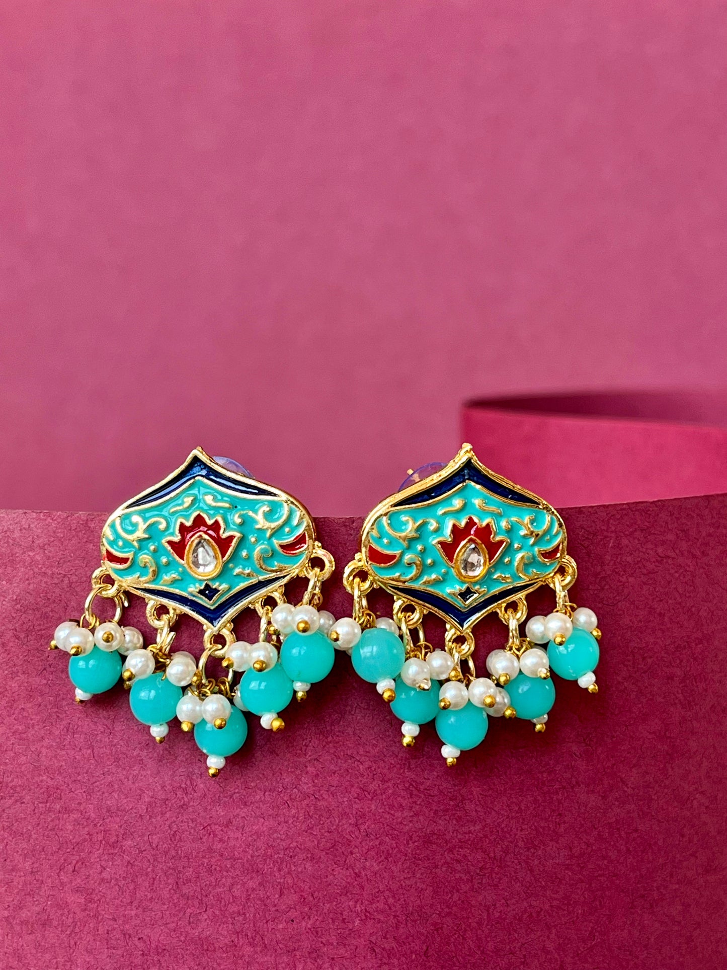 Meenakari Ethnic Stud Earring