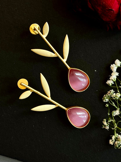 Monalisa Stone Golden Earring