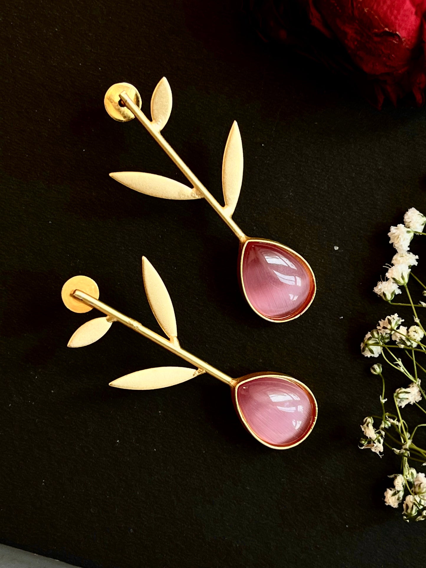 Monalisa Stone Golden Earring