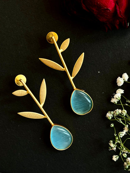 Monalisa Stone Golden Earring