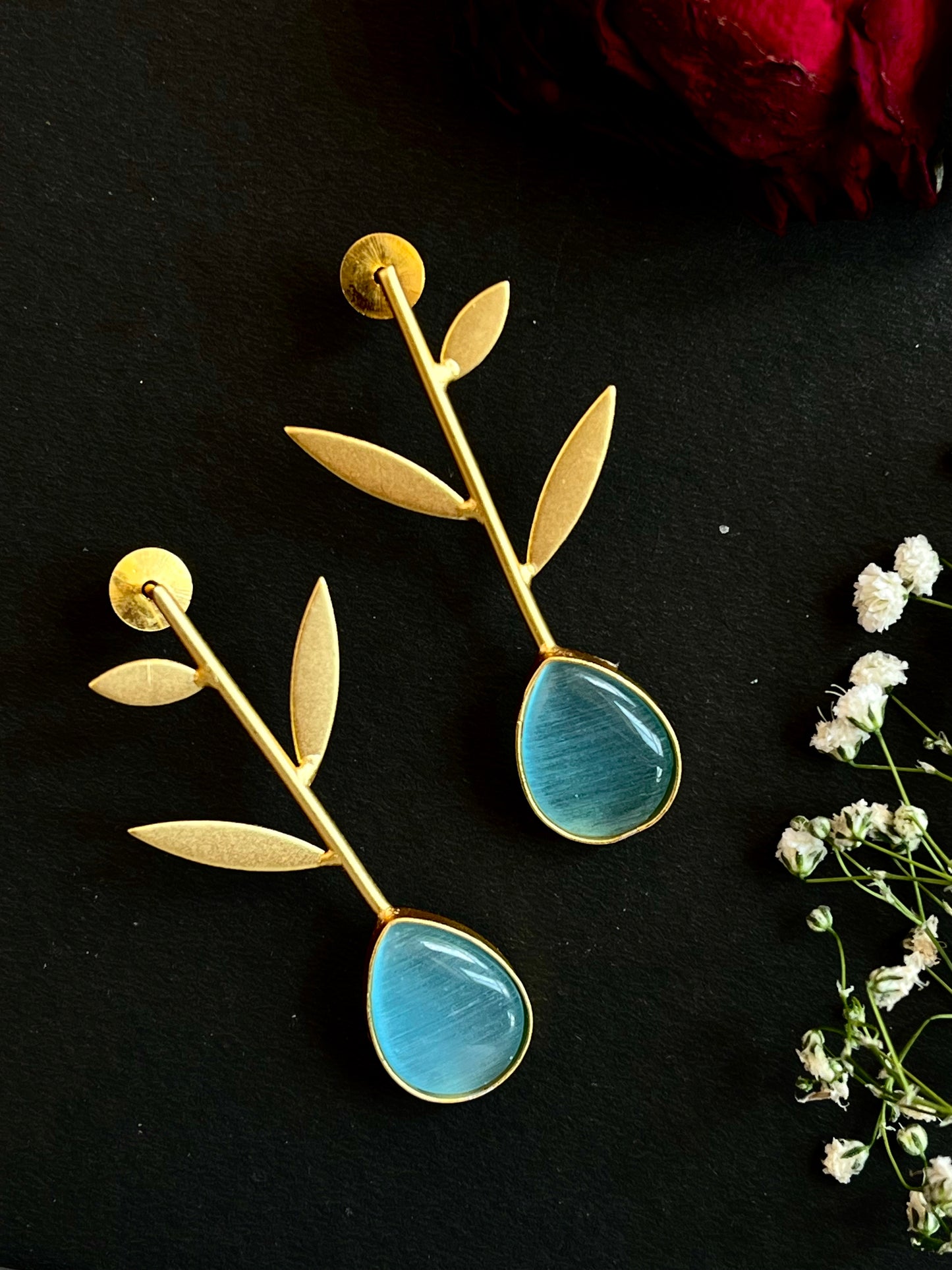 Monalisa Stone Golden Earring