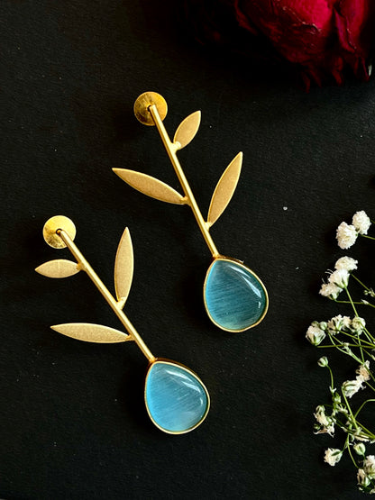 Monalisa Stone Golden Earring