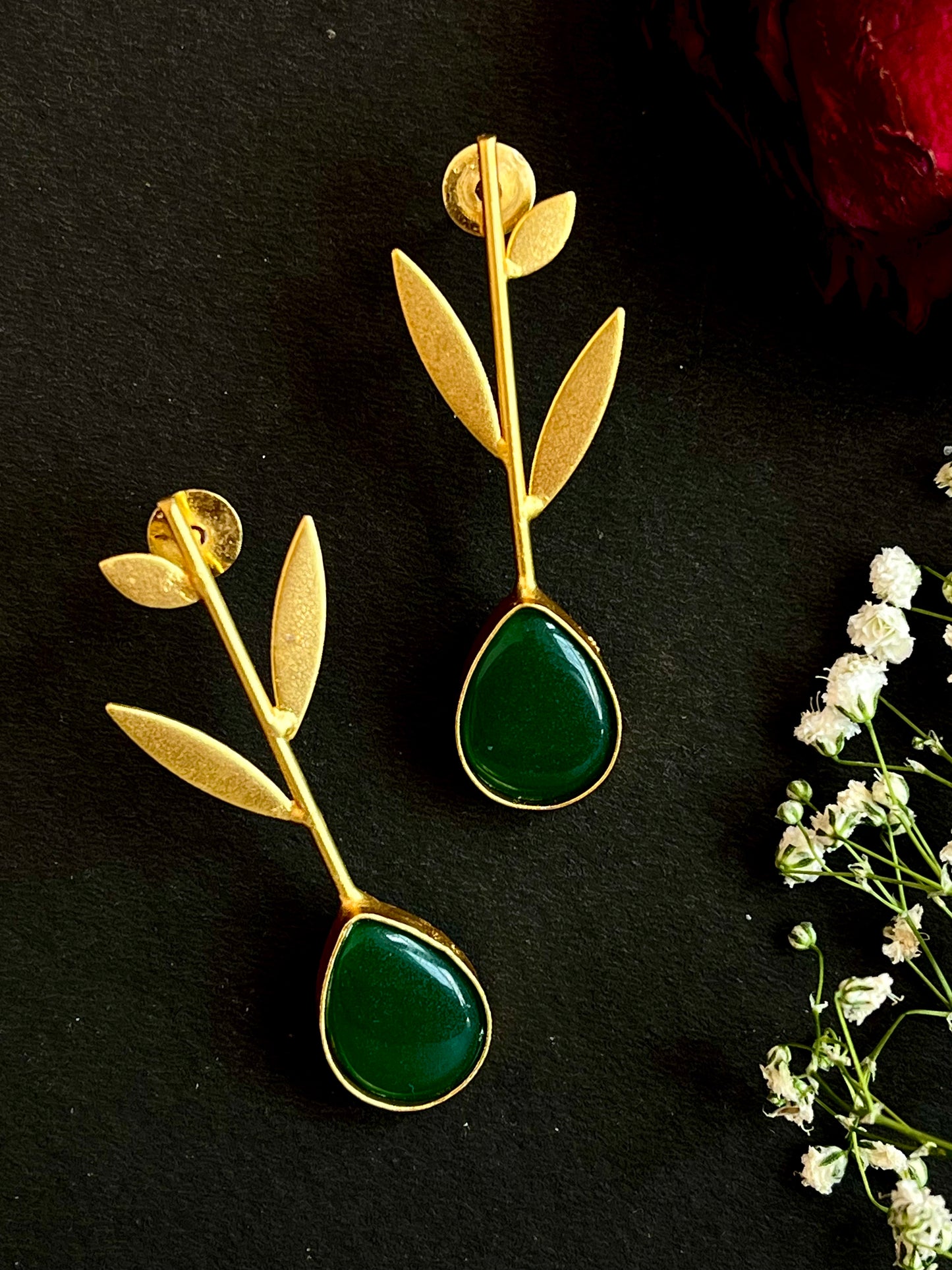 Monalisa Stone Golden Earring