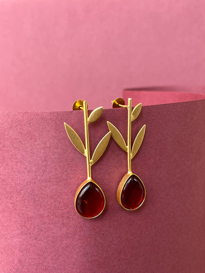 Monalisa Stone Golden Earring