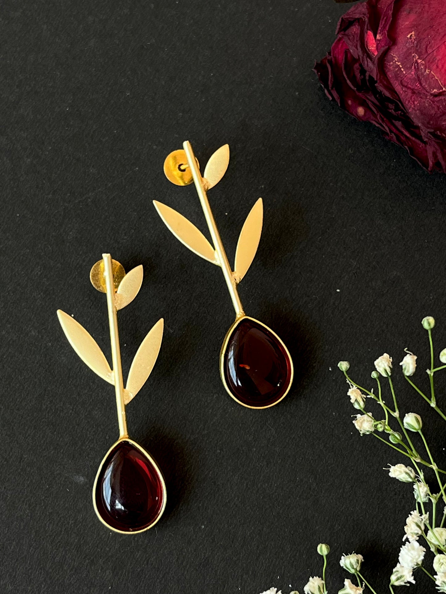 Monalisa Stone Golden Earring