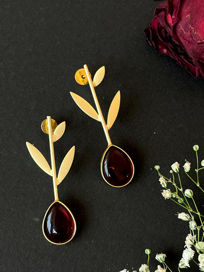 Monalisa Stone Golden Earring