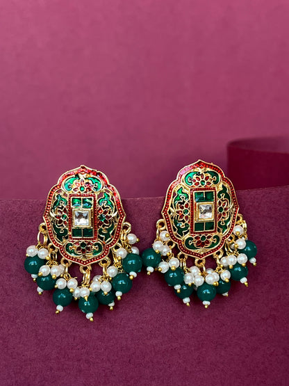 Traditional Meenakari Stud Earring