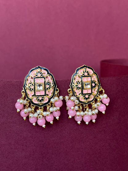 Traditional Meenakari Stud Earring