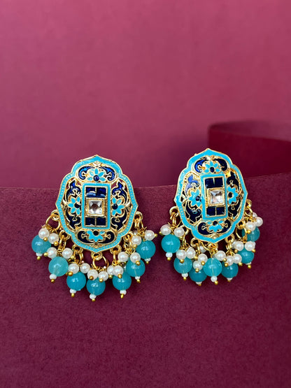 Traditional Meenakari Stud Earring