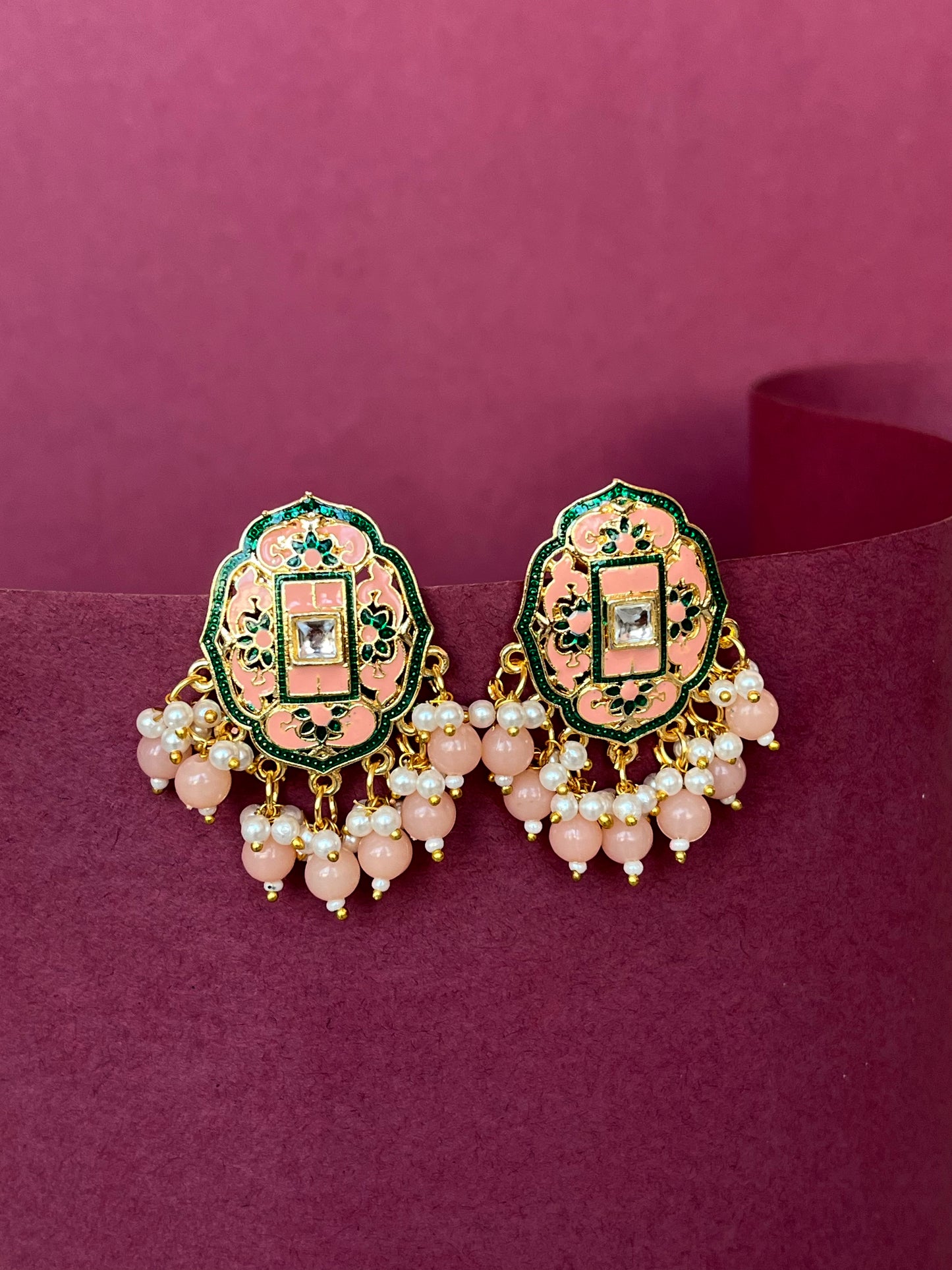 Traditional Meenakari Stud Earring