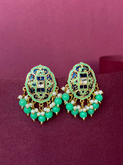 Traditional Meenakari Stud Earring
