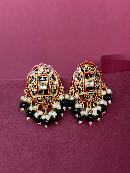 Traditional Meenakari Stud Earring