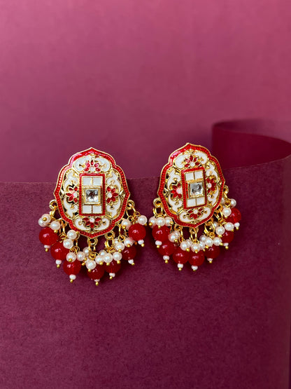 Traditional Meenakari Stud Earring