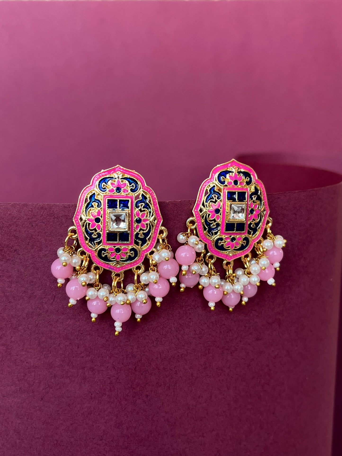 Traditional Meenakari Stud Earring