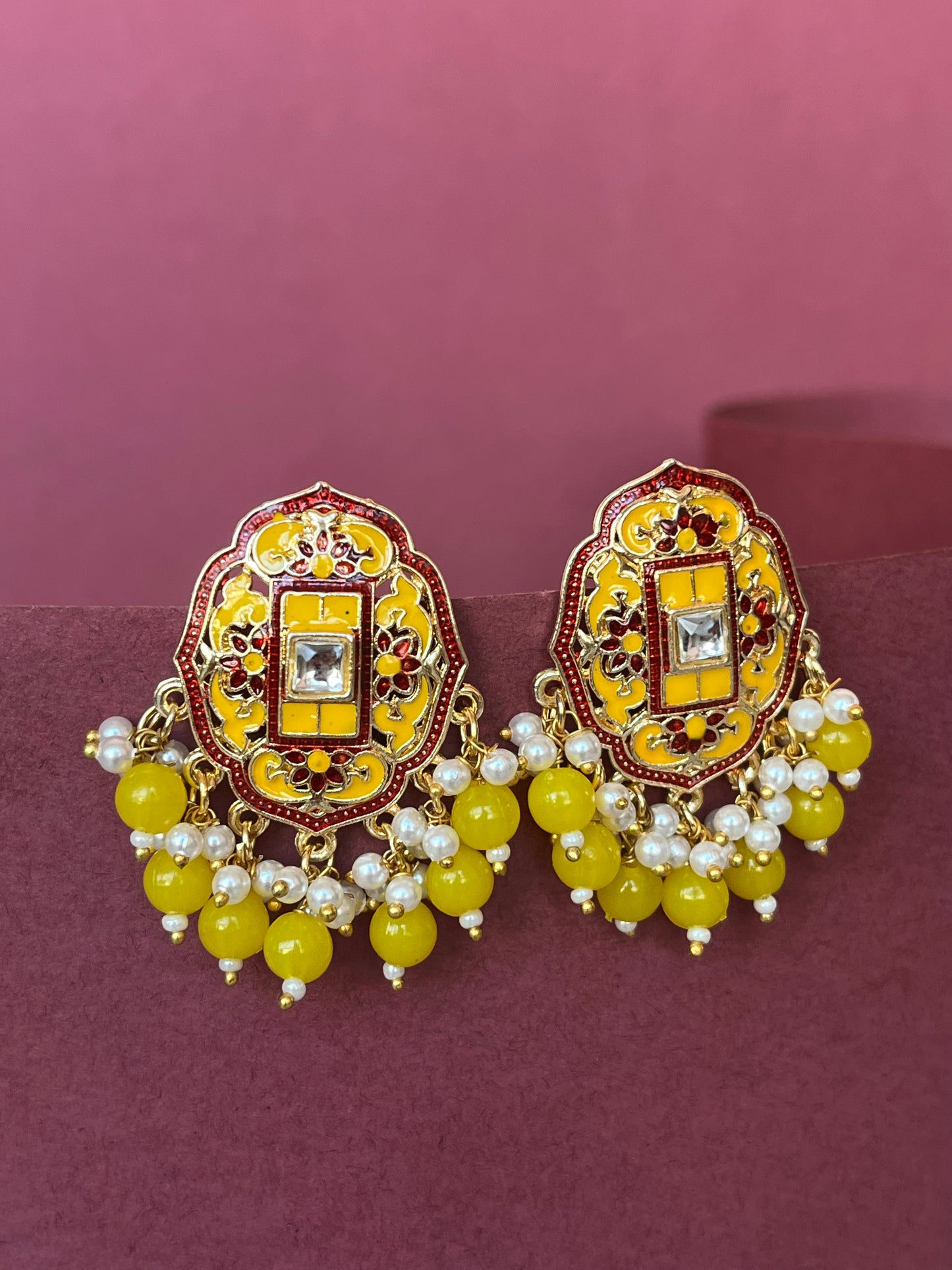Traditional Meenakari Stud Earring