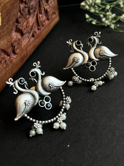 Silver Replica Bird Shape Stud Earring