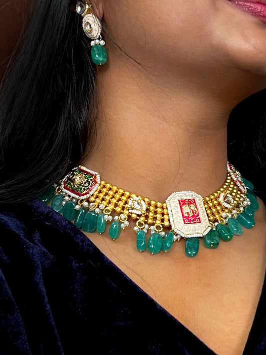 Fusion Choker with Earring Set