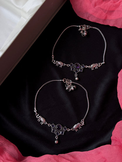 Monailsa Stone Silver Replica Anklet