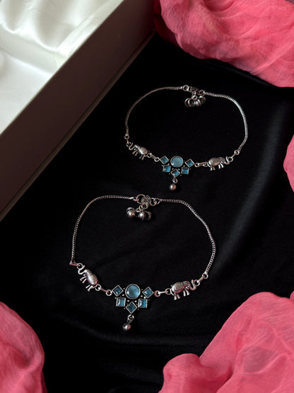 Monailsa Stone Silver Replica Anklet