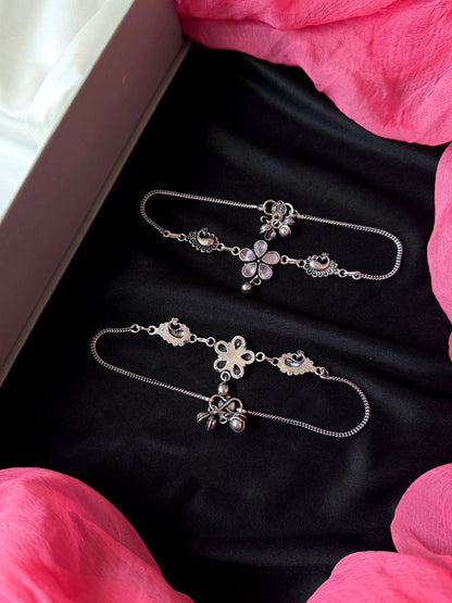 Monailsa Stone Silver Replica Anklet