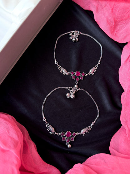 Monailsa Stone Silver Replica Anklet