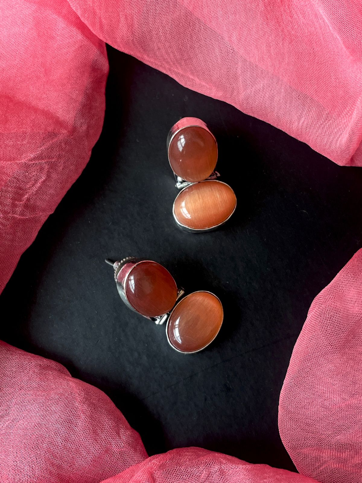 Monalisa Stone Silver Replica Earring