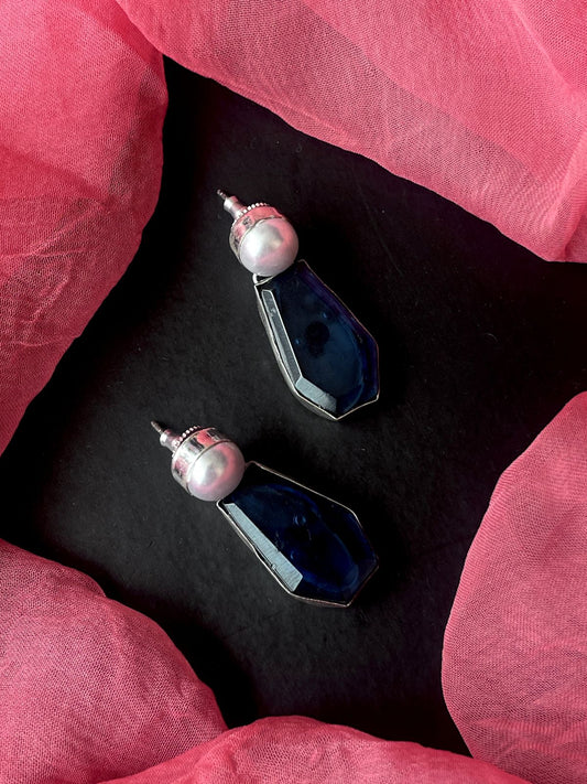 Monalisa Stone Silver Replica Earring