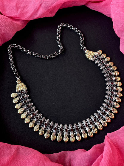 Dual Tone Ethnic Partywear Choker Necklace
