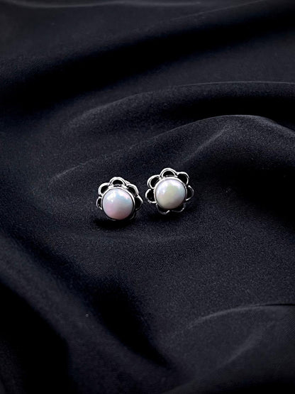 Semi Precious Stone 92.5 Silver Stud Earring