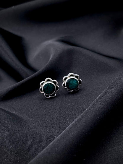 Semi Precious Stone 92.5 Silver Stud Earring