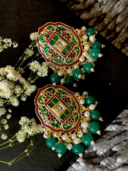 Traditional Meenakari Stud Earring