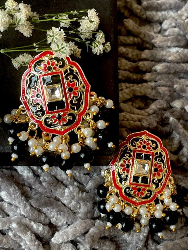 Traditional Meenakari Stud Earring