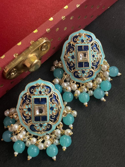 Traditional Meenakari Stud Earring