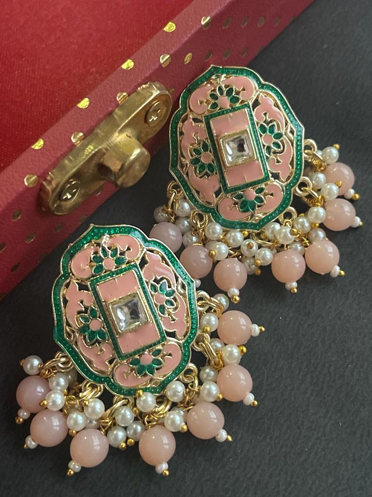 Traditional Meenakari Stud Earring