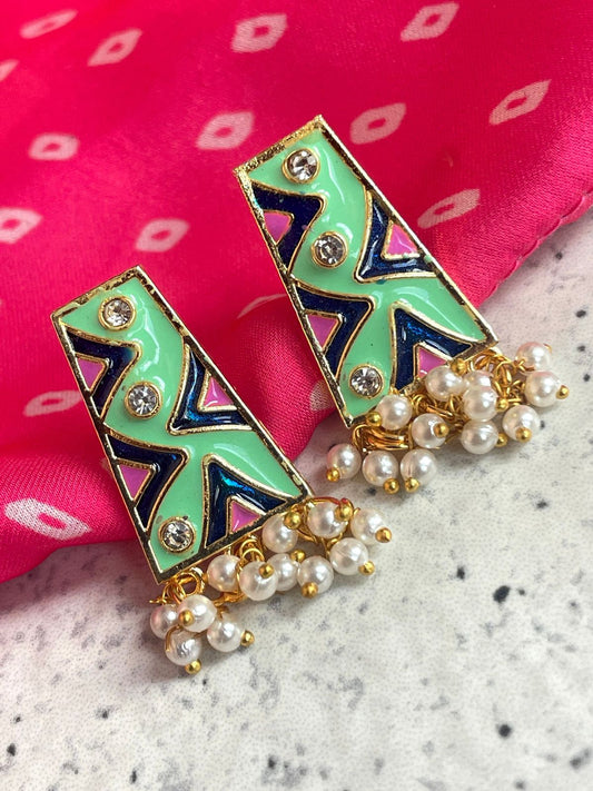 Meenakari Beaded Earring