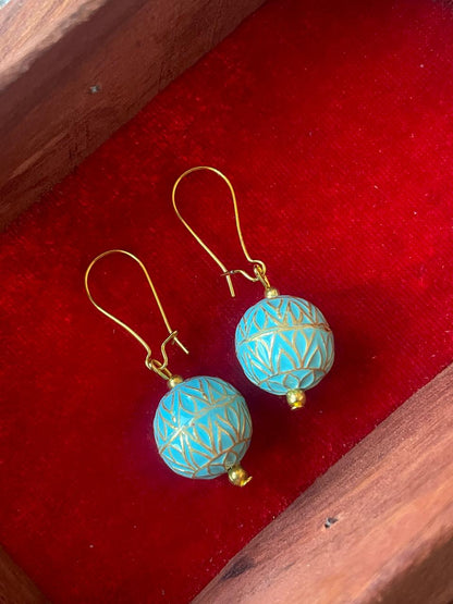 Meenakari Ball Antique Earring