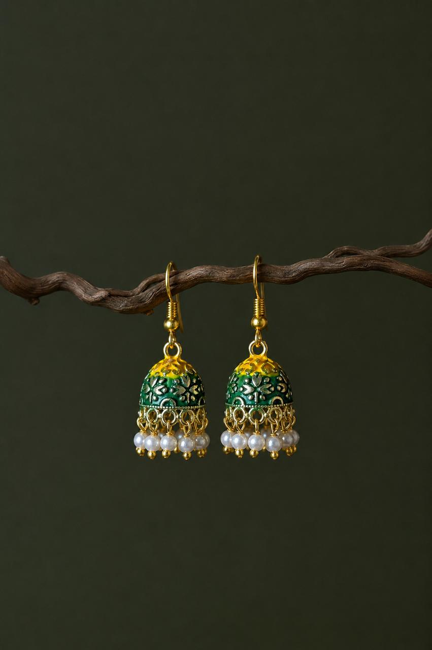 Meenakari Jhumki Earring