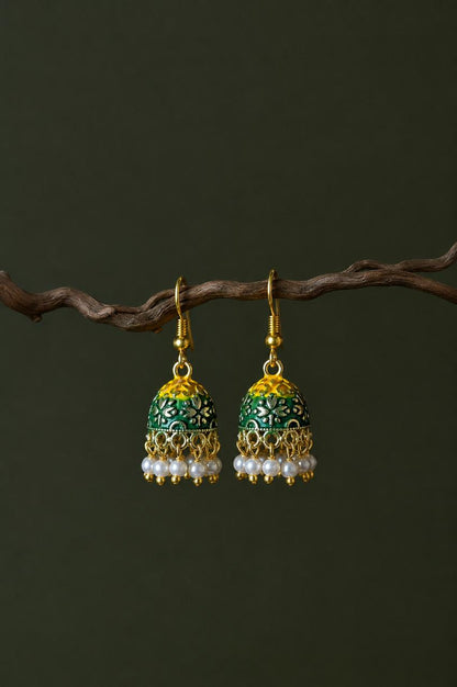 Meenakari Jhumki Earring