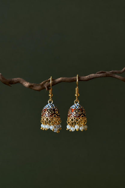 Meenakari Jhumki Earring