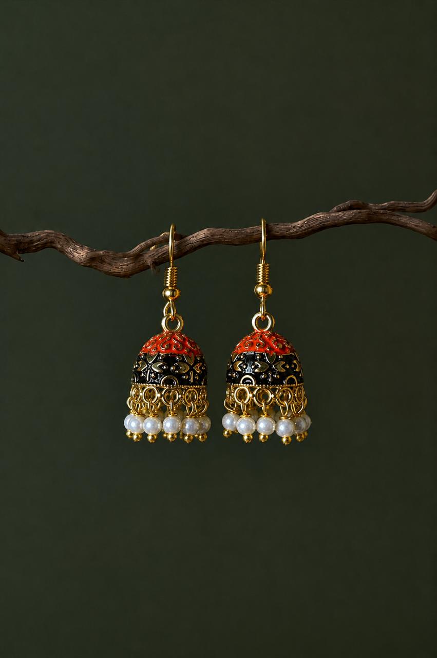 Meenakari Jhumki Earring