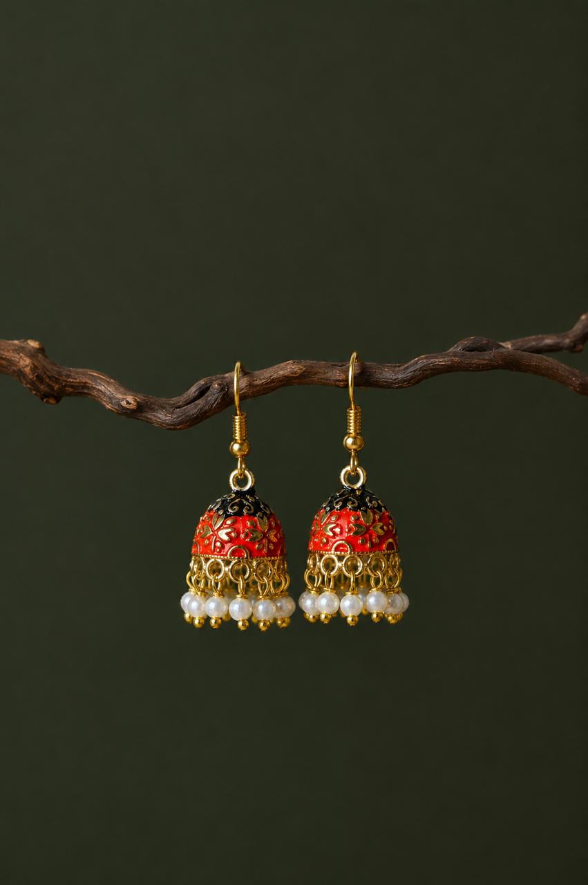 Meenakari Jhumki Earring
